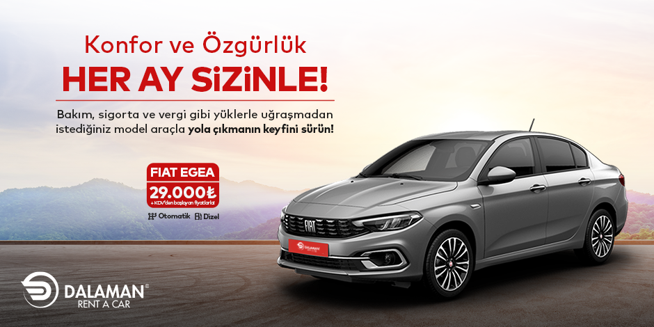 Fiat Egea Dizel Otomatik Aylık 24.750 TL